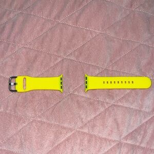 Yellow Silicone Apple Watch Band Unisex Replacement Band Accessory Sporty New